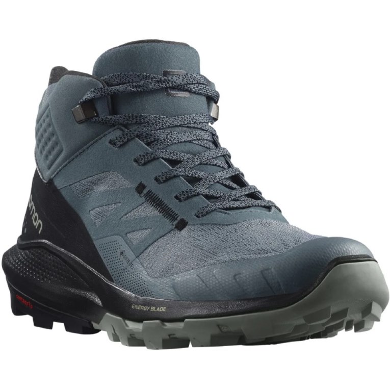 Turquoise / Black Salomon Outpulse Mid GTX Women's Hiking Boots | PH 53629V